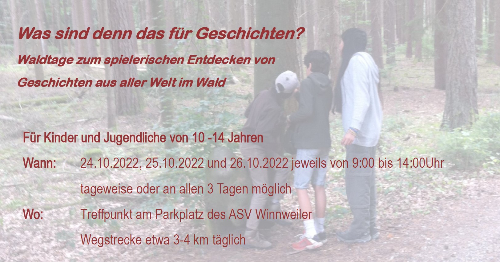 24. bis 26.10.2022: Was sind denn das für Geschichten